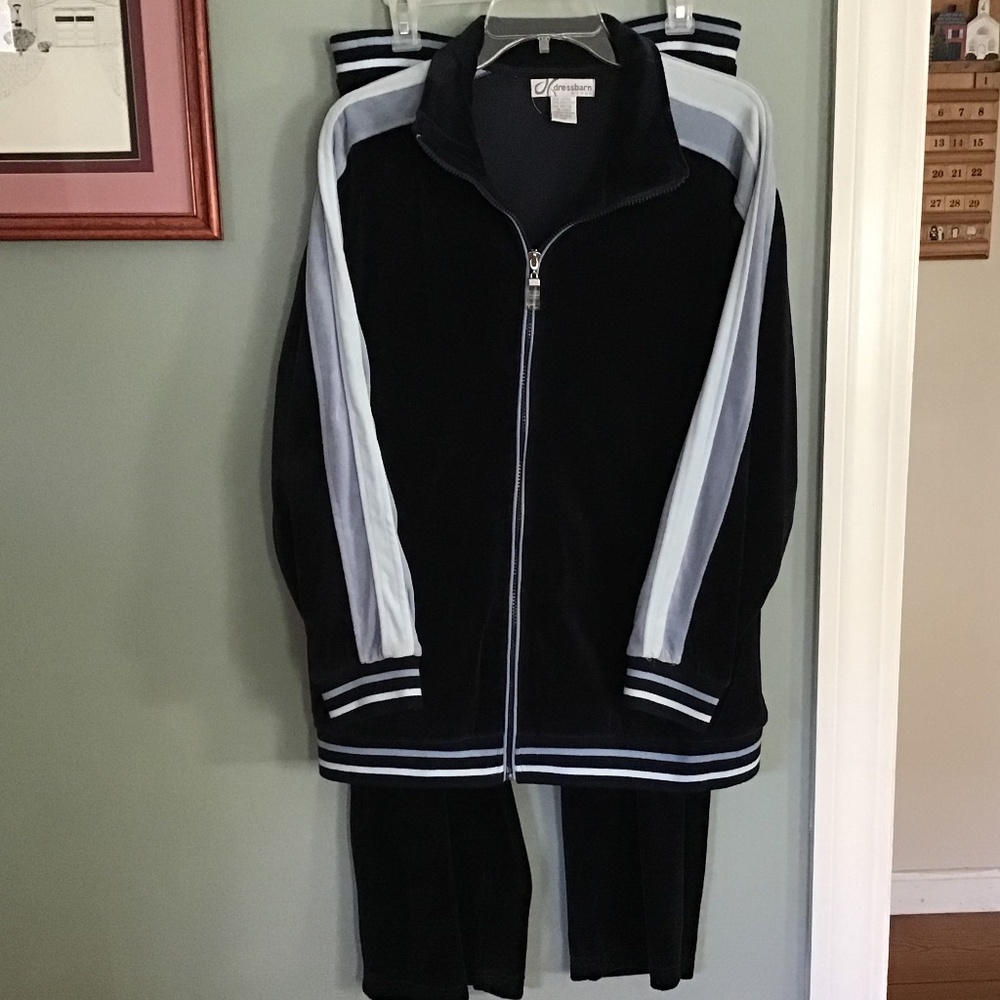 Velour Pants and Jacket Zip Sweatshirt, Vintage, Sz. 14/16 EUC